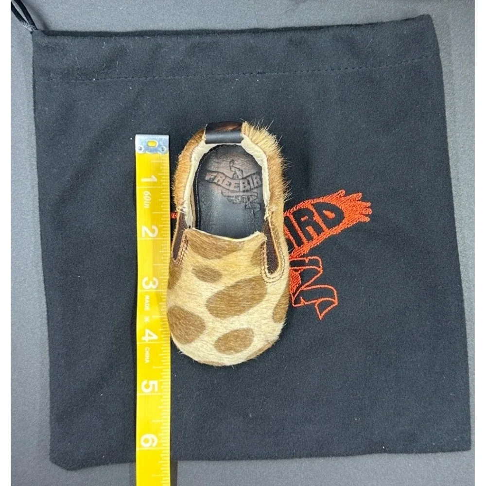 Freebird Loafers Infant 4.5in Brown Giraffe Print Calf Hair Slip On Shoes